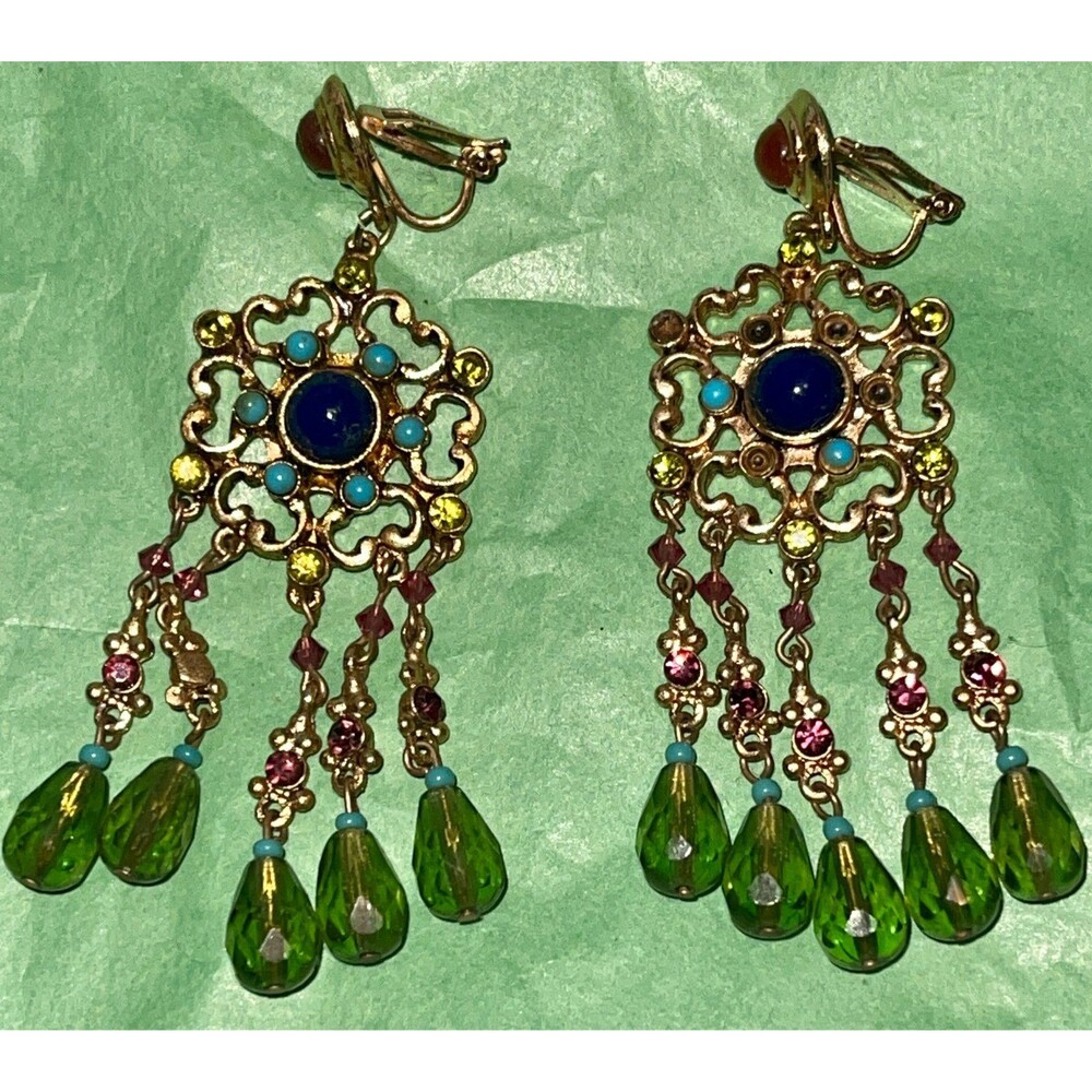 Vintage chandelier earrings clip